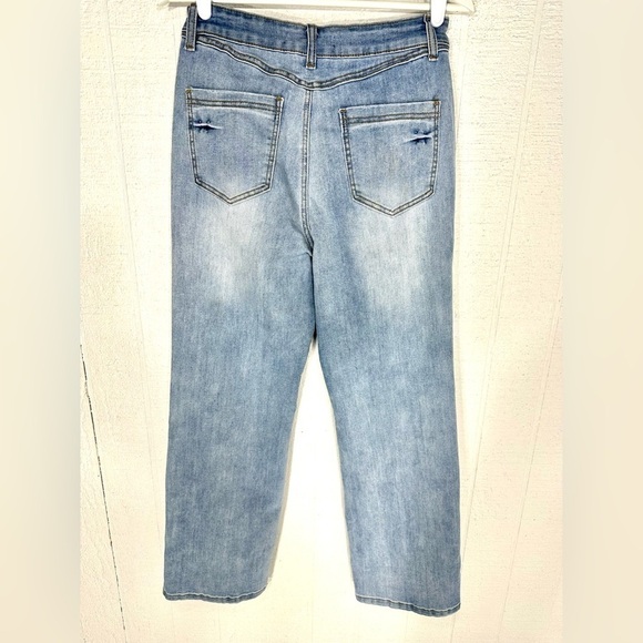 Juny wide leg high waist retro jeans size M - Picture 5 of 11